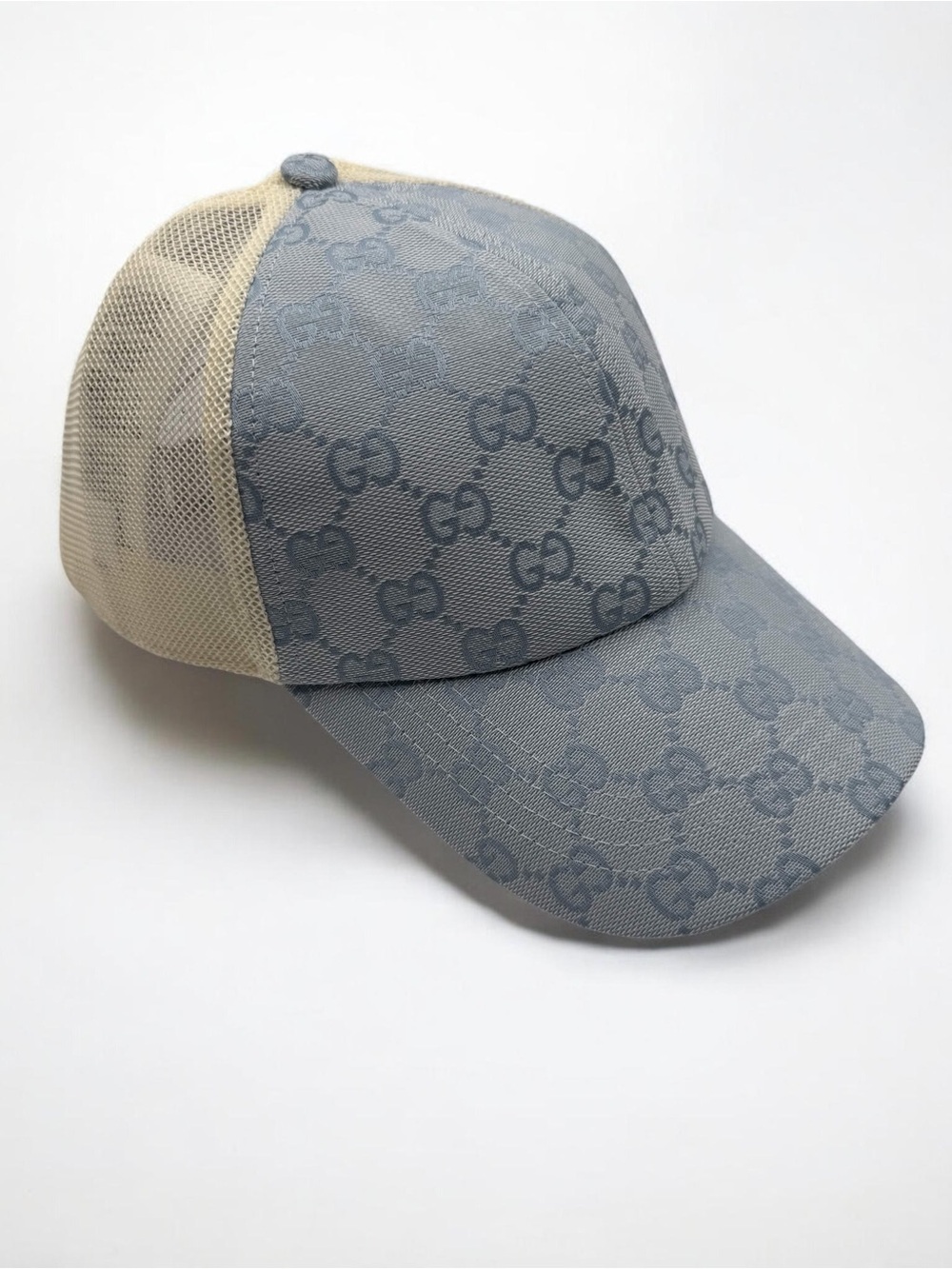 Gucci GG Canvas Trucker Light Blue Baseball Hat